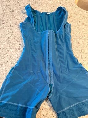 Blue One-Piece Shapewear Bodysuit In Size Large